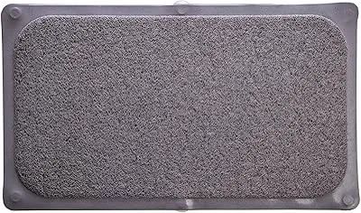 BINO | Loofah Non-Slip Bath Mat for Tub - Grey | Spa-Inspired Comfort, Quick-Drying, Secure Suction Cups | Exfoliating Shower Mat for a Luxurious and Safe Bathing Experience